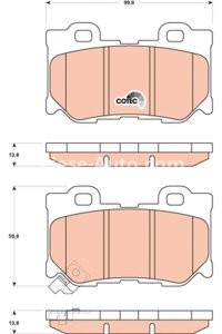 Set plăcuțe frână TRW, spate, pentru: INFINITI FX, G, M, M37, Q50, Q60, Q70, QX70; NISSAN 370Z, GT-R 2.0-5.6 09.07-