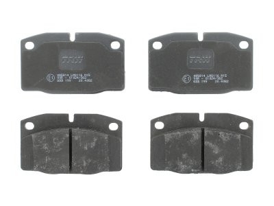 Set plăcuțe frână TRW, față, pentru: LOTUS ELAN; OPEL ASCONA B, ASCONA C, ASTRA F, CORSA A, CORSA A TR, CORSA A/HATCHBACK, KADETT D, KADETT E, KADETT E COMBO, KADETT E/KOMBI 1.0-2.4 09.75-07.03