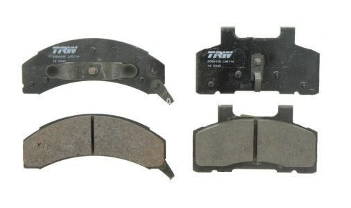 Set plăcuțe frână TRW, față, pentru: BUICK CENTURY, ELECTRA, LESABRE; CADILLAC ELDORADO; CHEVROLET CELEBRITY, LUMINA APV; PONTIAC BONNEVILLE, TRANS SPORT 2.2-4.5 09.81-02.05