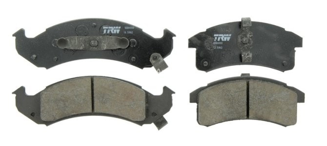 Set plăcuțe frână TRW, față, pentru: BUICK LESABRE, PARK AVENUE, RIVIERA; CADILLAC ALLANTE, DEVILLE, ELDORADO, FLEETWOOD, SEVILLE, SEVILLE II; CHEVROLET CAMARO, LUMINA APV 2.3-5.7 10.85-09.04