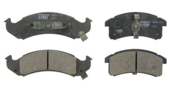 Set plăcuțe frână TRW, față, pentru: BUICK LESABRE, PARK AVENUE, RIVIERA; CADILLAC DEVILLE, ELDORADO, SEVILLE; CHEVROLET CAMARO, LUMINA APV; PONTIAC BONNEVILLE, FIREBIRD 2.3-5.7 07.89-