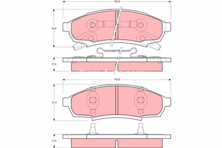 Set plăcuțe frână TRW, față, pentru: BUICK REGAL; CHEVROLET LUMINA, MALIBU; PONTIAC GRAND PRIX V, GRAND PRIX VI 2.2-3.8 10.87-12.03