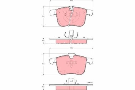Set plăcuțe frână TRW, față, pentru: CADILLAC BLS; OPEL SIGNUM, VECTRA C, VECTRA C GTS; SAAB 9-3, 9-3X 1.8-3.2 08.02-