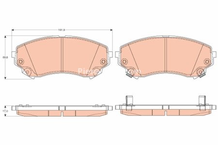 Set plăcuțe frână TRW, față, pentru: CADILLAC CTS, CTS SPORT 2.8-3.6ALK 01.08-