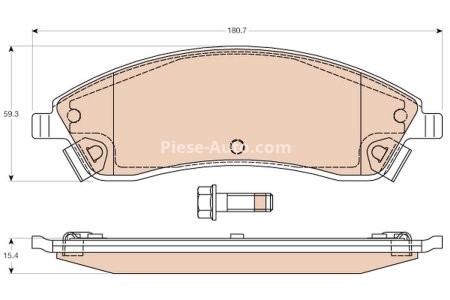 Set plăcuțe frână TRW, față, pentru: CADILLAC CTS, SRX, STS; PONTIAC BONNEVILLE, BONNEVILLE GXP 2.6-4.6 10.99-