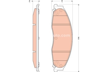 Set plăcuțe frână TRW, față, pentru: CADILLAC CTS, STS 2.6-5.7 03.02-12.12