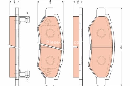 Set plăcuțe frână TRW, spate, pentru: CADILLAC CTS, CTS SPORT, SRX; CHEVROLET CAMARO; FORD FOCUS IV, KUGA III, PUMA 1.5-6.2 01.08-