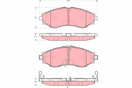 Set plăcuțe frână TRW, față, pentru: CHEVROLET EPICA, EVANDA; DAEWOO EVANDA, MAGNUS 2.0/2.5 08.02-