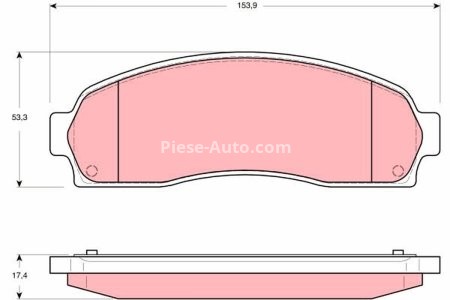 Set plăcuțe frână TRW, față, pentru: CHEVROLET EQUINOX; FORD USA EXPLORER, EXPLORER SPORT TRAC; MAZDA 626 I 2.0-4.6 03.79-