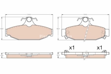 Set plăcuțe frână TRW, spate, pentru: CHEVROLET CAMARO, CORVETTE; MITSUBISHI GALANT IV, GALANT V; PONTIAC FIREBIRD 1.6-5.7 09.80-12.02