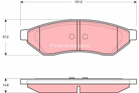Set plăcuțe frână TRW, spate, pentru: CHEVROLET EPICA, EVANDA; DAEWOO EVANDA, MAGNUS 2.0/2.5 08.02-