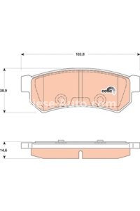 Set plăcuțe frână TRW, spate, pentru: CHEVROLET LACETTI, NUBIRA; DAEWOO LACETTI 1.4-2.0D 02.04-