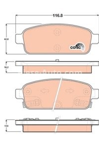 Set plăcuțe frână TRW, spate, (cu suplimente), pentru: CHEVROLET AVEO, CRUZE, ORLANDO, TRAX, VOLT; OPEL AMPERA, ASTRA J, ASTRA J GTC, CASCADA, MOKKA / MOKKA X, ZAFIRA C 1.3D-2.0D 05.09-