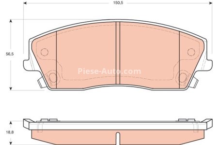 Set plăcuțe frână TRW, față, pentru: CHRYSLER 300C; DODGE CHALLENGER, CHARGER, MAGNUM 2.7-6.4 09.04-