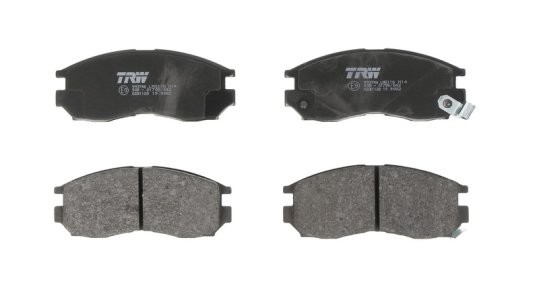 Set plăcuțe frână TRW, față, pentru: CHRYSLER SEBRING; DODGE AVENGER; HYUNDAI SANTAMO; MITSUBISHI CARISMA, COLT III, COLT IV, ECLIPSE I, ECLIPSE II, GALANT VI, GALANT VII 1.6-2.5D 11.87-12.07