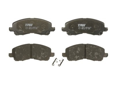 Set plăcuțe frână TRW, față (cu suplimente), pentru: CHRYSLER 200, SEBRING; CITROEN C4 AIRCROSS; DODGE CALIBER; JEEP COMPASS, PATRIOT; LANCIA FLAVIA; MITSUBISHI ASX, ECLIPSE 1.3-3.0 09.96-