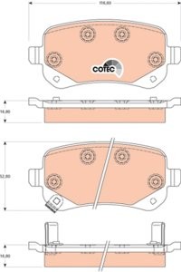 Set plăcuțe frână TRW, spate, pentru: CHRYSLER GRAND VOYAGER V, TOWN & COUNTRY, VOYAGER V; DODGE GRAND, JOURNEY; FIAT FREEMONT 2.0D-4.0 10.07-