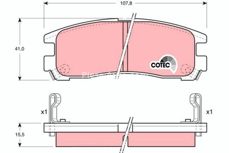 Set plăcuțe frână TRW, spate, pentru: CHRYSLER SEBRING; MITSUBISHI 3000 GT, ECLIPSE I, ECLIPSE II, ECLIPSE III, ECLIPSE IV, GALANT IX, GALANT VII, GALANT VIII, MAGNA 1.8-3.8 06.87-