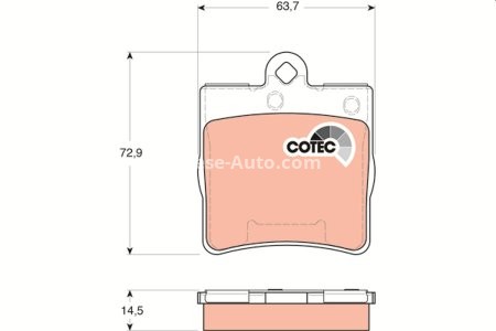 Set plăcuțe frână TRW, spate, pentru: MERCEDES C (CL203), C (W203), CLC (CL203), CLK (A209), CLK (C209), SLK (R171); CHRYSLER CROSSFIRE 1.6-3.2 05.00-06.11