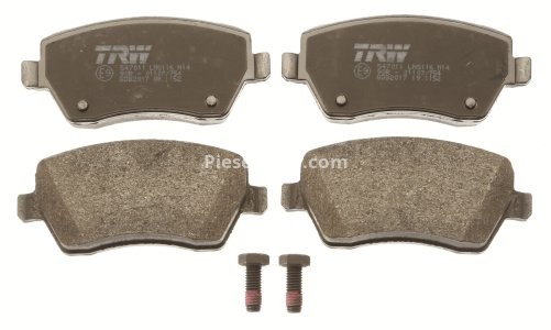 Set plăcuțe frână TRW, față, pentru: MERCEDES CITAN MIXTO (DOUBLE CABIN), CITAN (MPV), CITAN/MINIVAN (W415); DACIA DUSTER; NISSAN MICRA III, TERRANO; RENAULT CLIO IV 1.2-2.0 01.03- 3