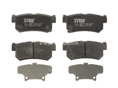 Set plăcuțe frână TRW, spate, pentru: DAEWOO MUSSO, REXTON; SSANGYONG ACTYON I, ACTYON SPORTS I, ACTYON SPORTS II, KORANDO, KYRON, MUSSO, MUSSO SPORTS, REXTON / REXTON II 2.0D-3.2 04.98-