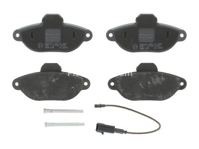 Set plăcuțe frână TRW, față (cu suplimente), pentru: FIAT 500, PANDA, PANDA/HATCHBACK, PUNTO, SEICENTO / 600; FORD KA 0.9-1.4CNG 11.97-