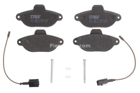 Set plăcuțe frână TRW, față (cu suplimente), pentru: FIAT 500, PANDA; FORD KA 1.1/1.2/1.2LPG 09.03-