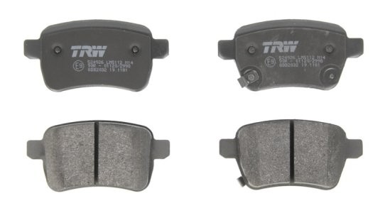 Set plăcuțe frână TRW, spate, pentru: FIAT 500L, TIPO 1.3D-1.6D 09.12-