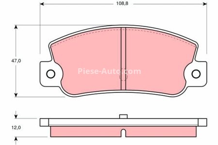 Set plăcuțe frână TRW, spate, pentru: FIAT ARGENTA, BRAVO I, CROMA; LANCIA BETA, DEDRA, DELTA I, PRISMA, THEMA 1.3-2.9 07.77-10.01