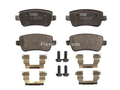 Set plăcuțe frână TRW, spate, (cu accesorii; cu șuruburi de ghidare etrier frână), pentru: FIAT CROMA 1.9D/2.4D 06.05-12.11