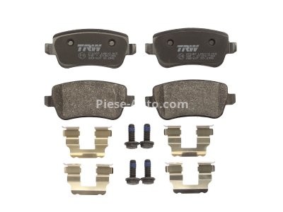 Set plăcuțe frână TRW, spate, (cu accesorii; cu șuruburi de ghidare etrier frână), pentru: FIAT CROMA, CROMA/KOMBI 1.8/1.9D/2.2 06.05-12.11
