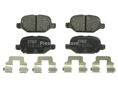 Set plăcuțe frână TRW, spate, (cu suplimente), pentru: FIAT PANDA 0.9/0.9CNG/1.3D 06.12-