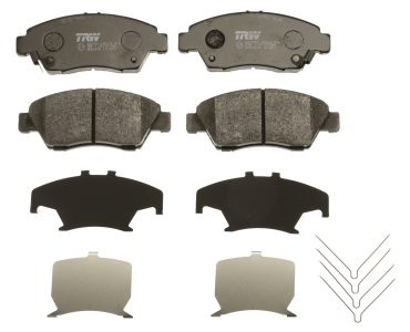 Set plăcuțe frână TRW, față (cu suplimente), pentru: HONDA CIVIC VIII 1.3H 01.06-12.12 3