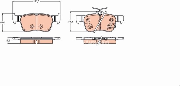Set plăcuțe frână TRW, spate, pentru: HONDA CIVIC X, E 1.0-Electric 09.15-
