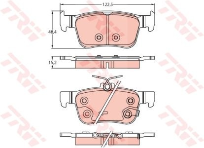 Set plăcuțe frână TRW, spate, pentru: HONDA CIVIC X, E 1.0-Electric 09.15-