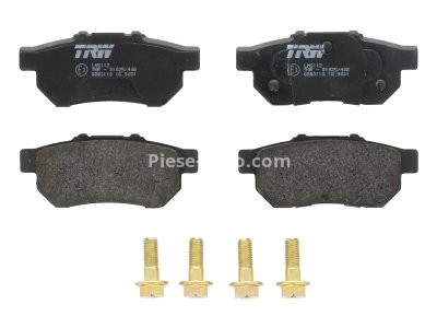 Set plăcuțe frână TRW, spate, (cu accesorii; cu șuruburi de ghidare etrier frână), pentru: HONDA CIVIC V, CIVIC VI, CRX III; SUZUKI SWIFT I 1.3/1.5/1.6 10.84-02.01