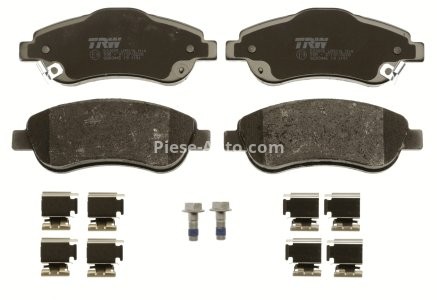 Set plăcuțe frână TRW, față (cu accesorii; cu șuruburi de ghidare etrier frână), pentru: HONDA CR-V III, CR-V IV 1.6D-2.4 06.06- 3