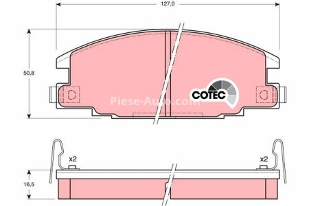 Set plăcuțe frână TRW, față, pentru: ISUZU CAMPO, ELF, KB, TROOPER I; OPEL CAMPO, FRONTERA A, FRONTERA A SPORT 2.0-3.1D 01.83-09.03