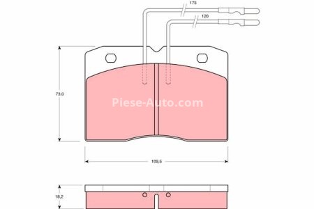 Set plăcuțe frână TRW, față, pentru: IVECO DAILY I; ALFA ROMEO AR 8; RENAULT MASTER I 2.0-2.5D 04.78-07.98 3