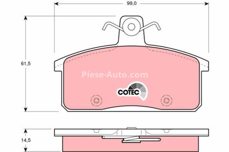 Set plăcuțe frână TRW, față, pentru: IVECO MASSIF; SUZUKI SAMURAI, VITARA 1.3-3.0D 04.88-02.11