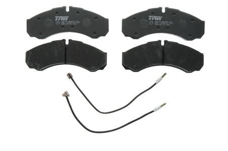 Set plăcuțe frână TRW, față / spate, pentru: IVECO DAILY II, DAILY III; RVI MASCOTT; RENAULT MASCOTT, MASTER PRO, TWINGO II 1.2-3.0D 01.89-