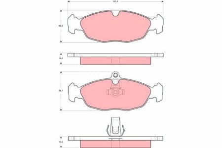 Set plăcuțe frână TRW, spate, pentru: JAGUAR XJ, XK 8; ASTON MARTIN DB7 VOLANTE 3.2/4.0/4.2 09.89-12.06