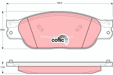 Set plăcuțe frână TRW, față, pentru: JAGUAR S-TYPE II; LINCOLN LS 2.5-4.2 05.98-