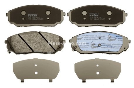 Set plăcuțe frână TRW, față, pentru: KIA SORENTO I 2.4-3.5 08.02-12.11