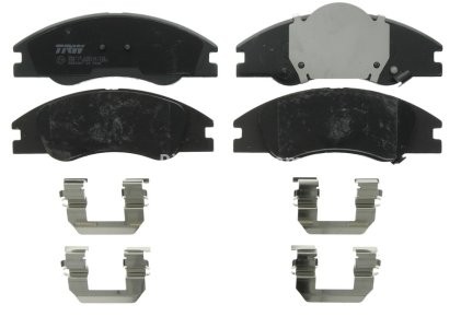 Set plăcuțe frână TRW, față (cu suplimente), pentru: KIA CERATO I, RIO I 1.3-2.0D 08.00-12.09