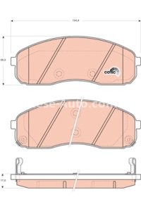Set plăcuțe frână TRW, față, pentru: KIA CARNIVAL II 2.5/2.9D/3.5 10.01-06.06