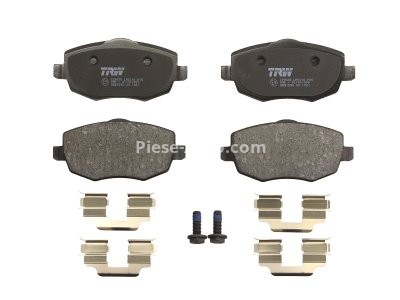 Set plăcuțe frână TRW, față (cu accesorii; cu șuruburi de ghidare etrier frână), pentru: LANCIA YPSILON 1.2 10.03-12.11