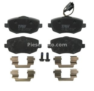 Set plăcuțe frână TRW, față (cu accesorii; cu șuruburi de ghidare etrier frână), pentru: LANCIA YPSILON 1.2-1.4LPG 10.03-12.11
