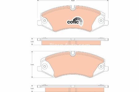Set plăcuțe frână TRW, față, pentru: LAND ROVER RANGE ROVER III 3.6D/5.0 04.06-08.12