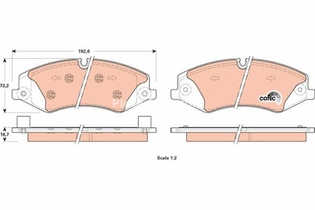 Set plăcuțe frână TRW, față (cu accesorii; cu șuruburi de ghidare etrier frână), pentru: LAND ROVER DEFENDER, DISCOVERY IV, DISCOVERY V, RANGE ROVER III, RANGE ROVER IV 2.0-5.0 03.02-